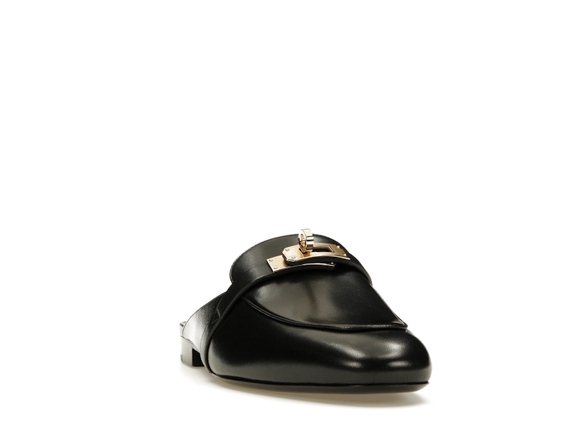 Hermes Oz Mule Noir Goatskin Leather