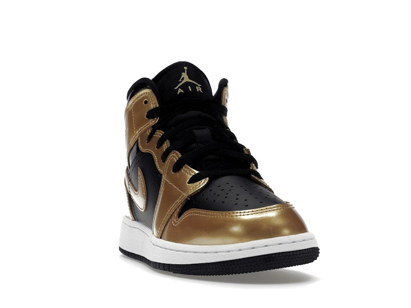 Jordan 1 Mid SE Metallic Gold Black (GS)