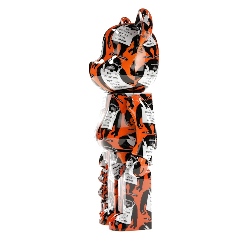 Bearbrick Monkey Sign 100% & 400% Set Orange