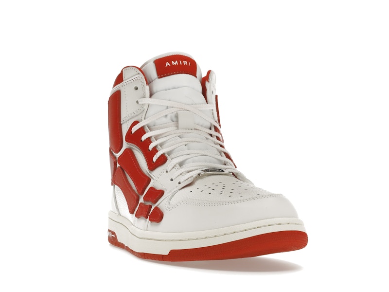 AMIRI Skel Panelled High Top White Red