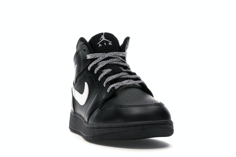Jordan 1 Mid Black White Speckle (GS)