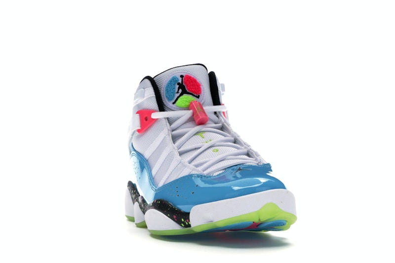 Jordan 6 Rings White Light Blue Fury Cyber