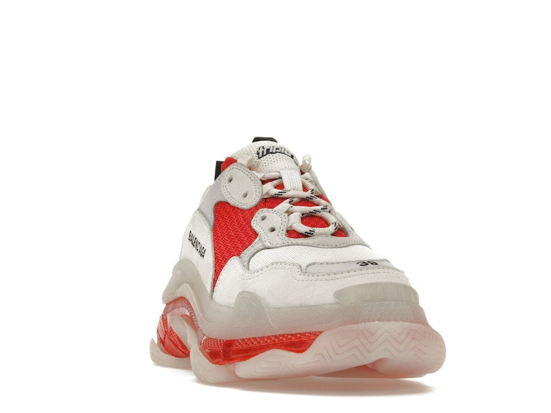 Balenciaga Triple S Clear Sole White Red