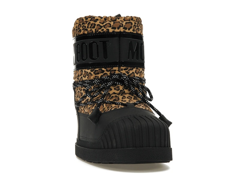 Moncler Shedir Snow Boots Palm Angels Black Leopard Print