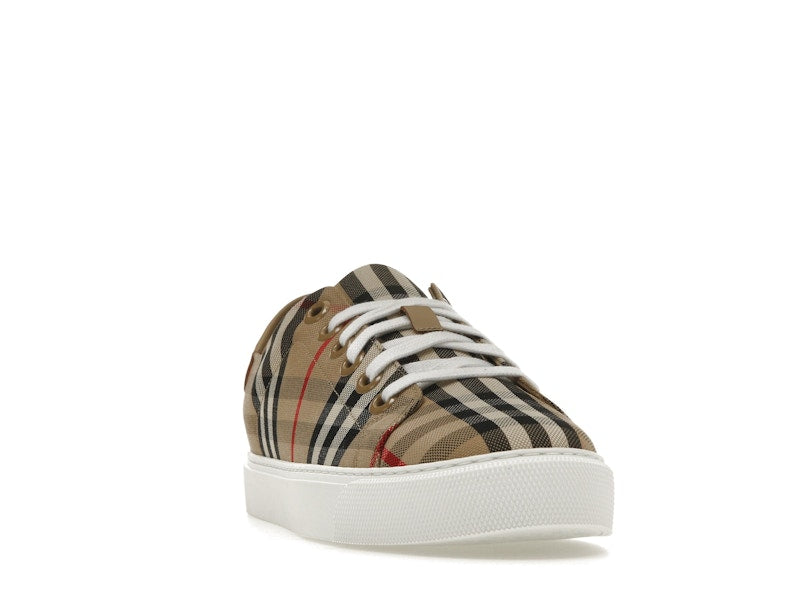 Burberry Vintage Check and Leather Sneakers Archive Beige Check Toe (Women's)