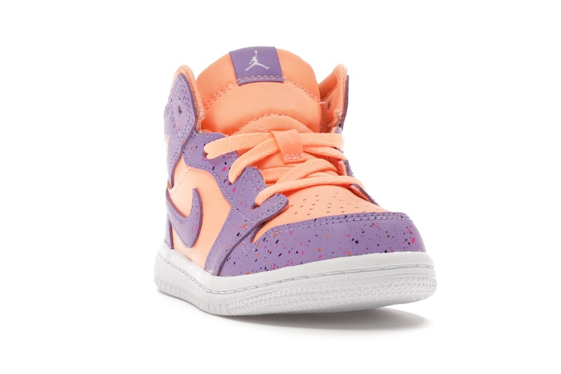 Jordan 1 Mid Paint Splatter Orange Purple (TD)