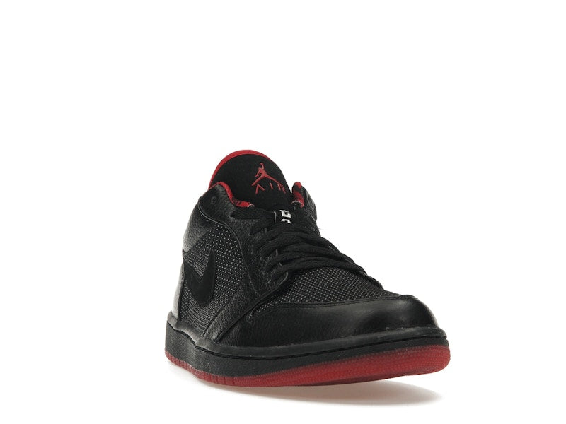Jordan 1 Retro Low Black Metallic Silver Varsity Red