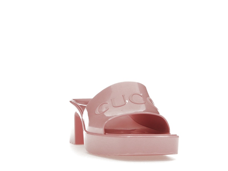Gucci 60mm Slide Sandal Pink Rubber