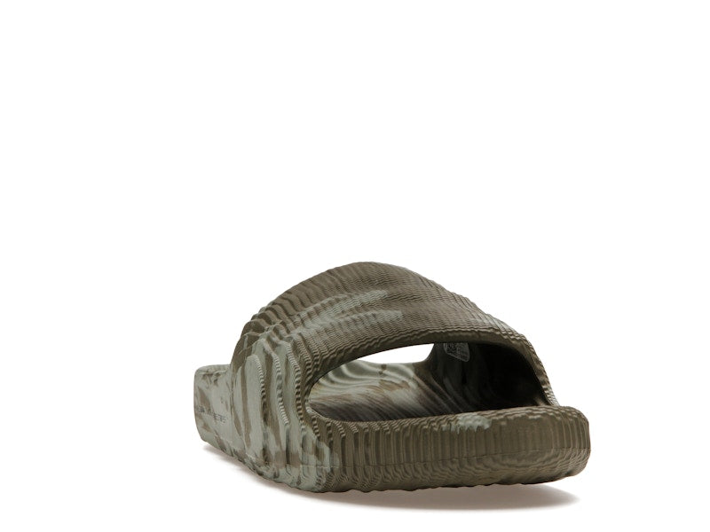 adidas Adilette 22 Slides Olive Strata Silver Green