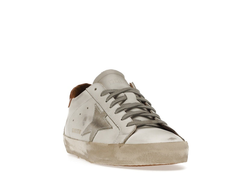 Golden Goose Super-Star White Vacchetta Tan Grey Suede Patch