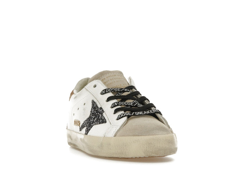 Golden Goose Super-Star White Silver Gold Glitter (Women's)
