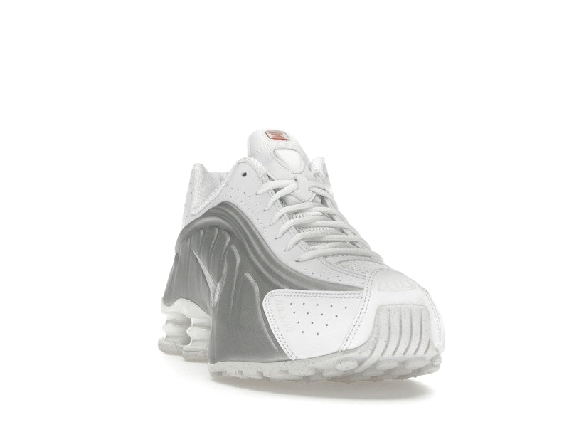 Nike Shox R4 White Bright Crimson Metallic Silver