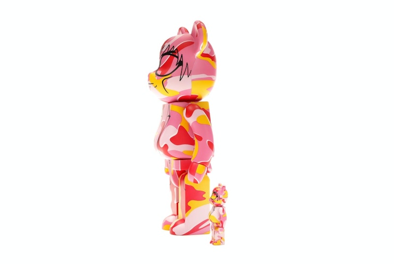 Bearbrick Andy Warhol Camo Ver. 100% & 400% Set Pink