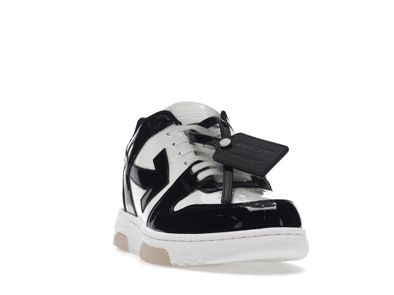 OFF-WHITE Out Of Office OOO Low Tops Patent Black White