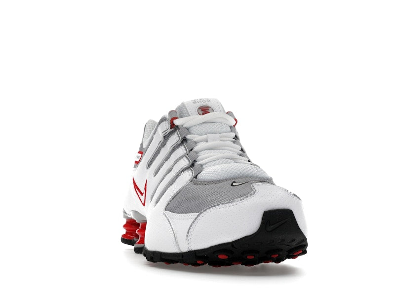 Nike Shox NZ White Red Metallic Silver