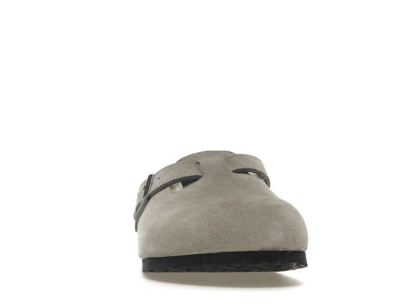 Birkenstock Boston Shearling Suede Stone Coin