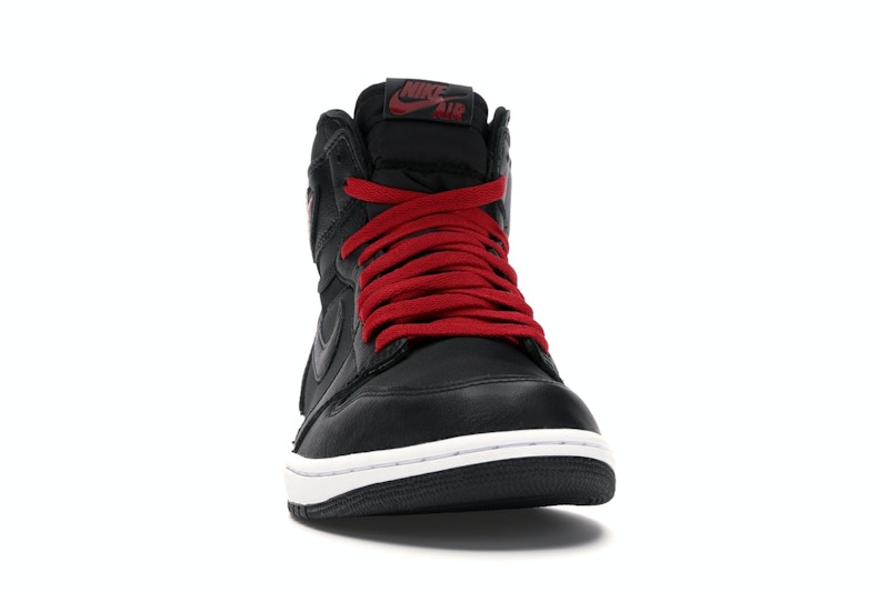 Jordan 1 Retro High Black Satin Gym Red