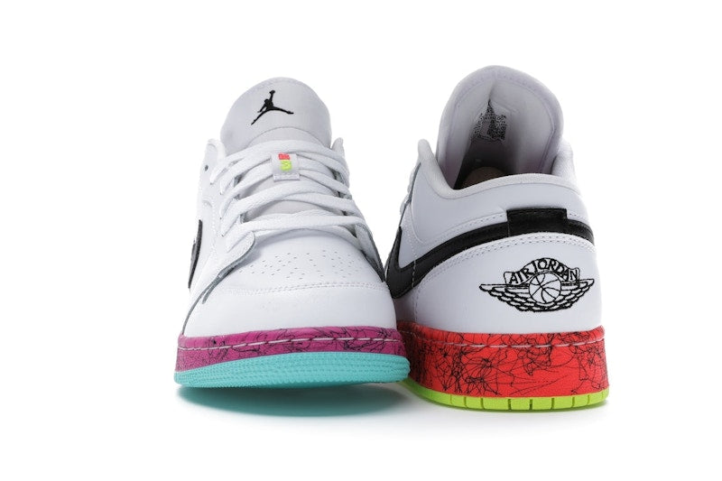 Jordan 1 Low Multi-Color Midsoles White (GS)