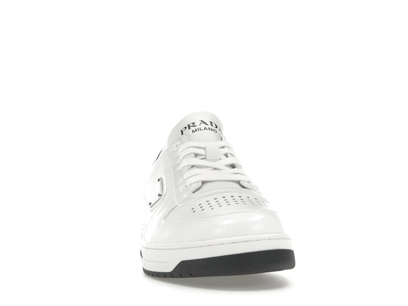 Prada Downtown Low Top Sneakers Leather White White Black