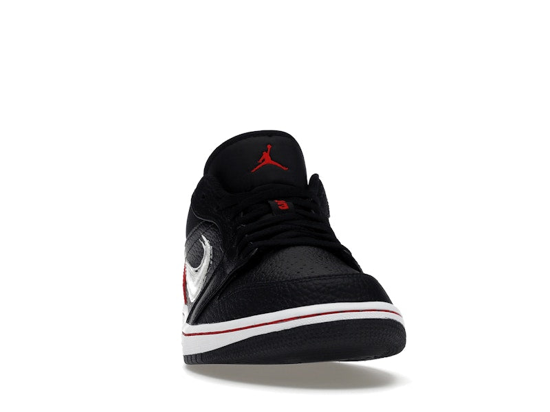 Jordan 1 Low Brushstroke Swoosh Black