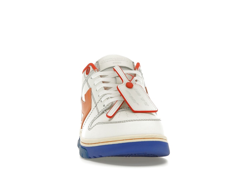 OFF-WHITE Out Of Office OOO Low Tops White Orange Blue Contrast Stitching