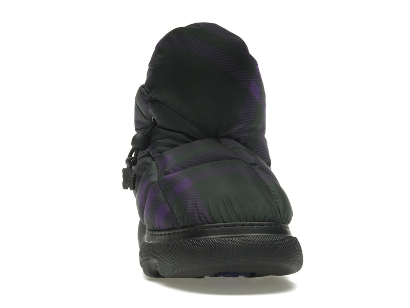 Burberry Check Pillow Boot Black Purple