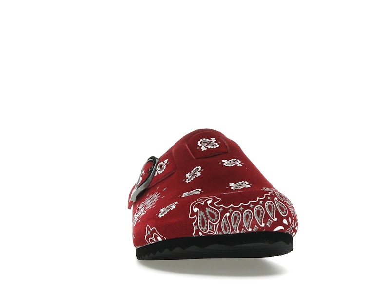 Bravest Studios Suede Paisley Clogs Burgundy