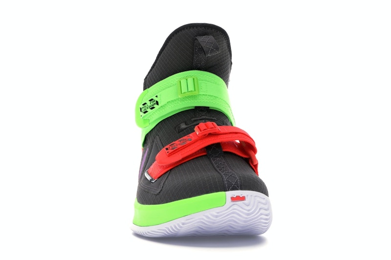 Nike LeBron Soldier 13 Thunder Grey Bright Crimson Electric Green