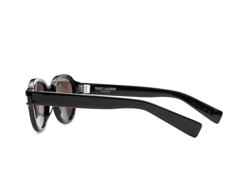 Saint Laurent Round-Frame Acetate Sunglasses Black/Black/Black (SL546-30013743-001)