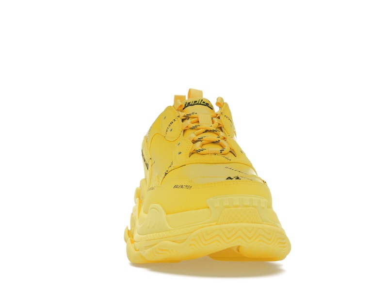 Balenciaga Triple S Allover Logo Yellow
