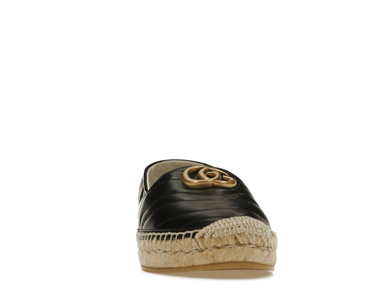 Gucci Double G Espadrille Black Leather