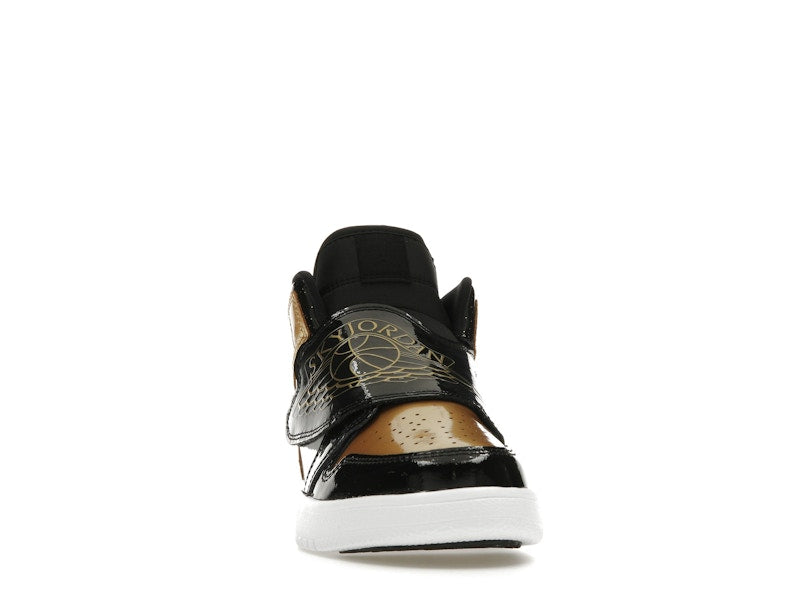 Sky Jordan 1 Mid Black Metallic Gold White (PS)