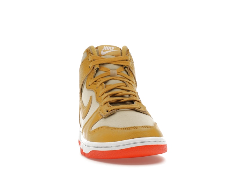 Nike Dunk High Wheat Gold Safety Orange