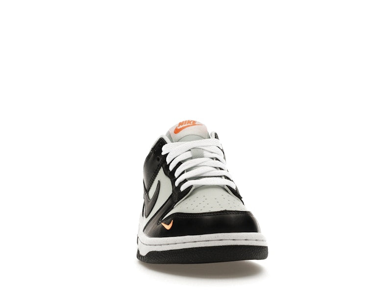 Nike Dunk Low Black Bright Mandarin Mini Swoosh (GS)
