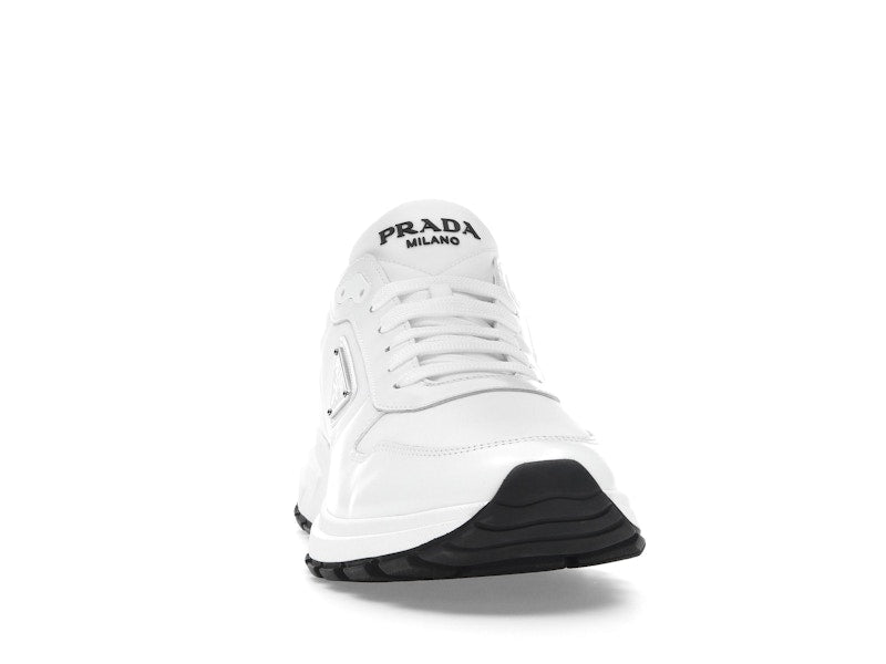 Prada PRAX 01 Sneakers Re-Nylon Brushed Leather White Black
