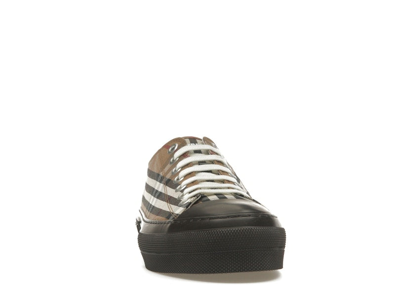 Burberry Vintage Check Lace-Up Sneaker Beige Brown