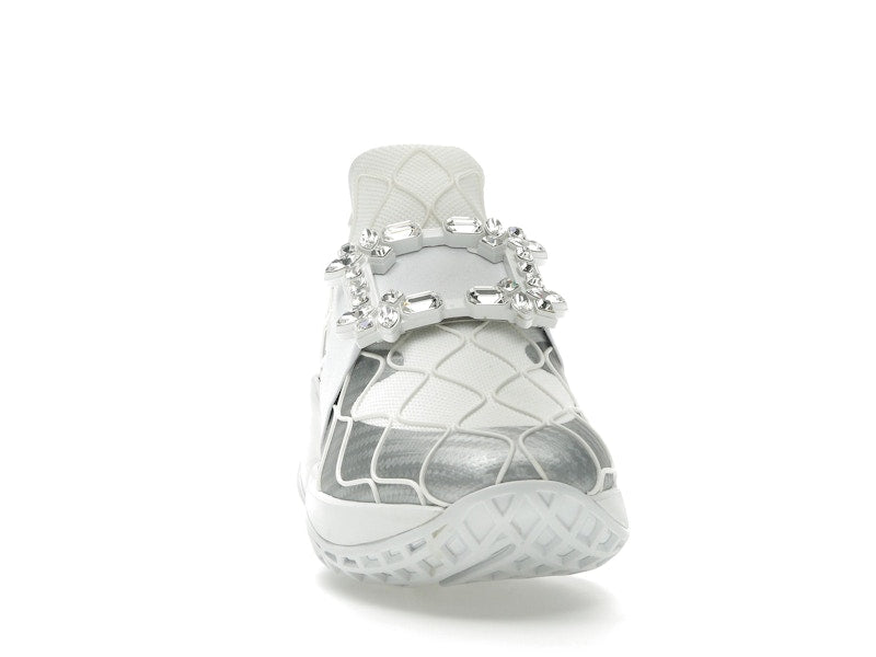 Roger Vivier Viv' Run Fabric Silver Crystal Buckle (Women's)
