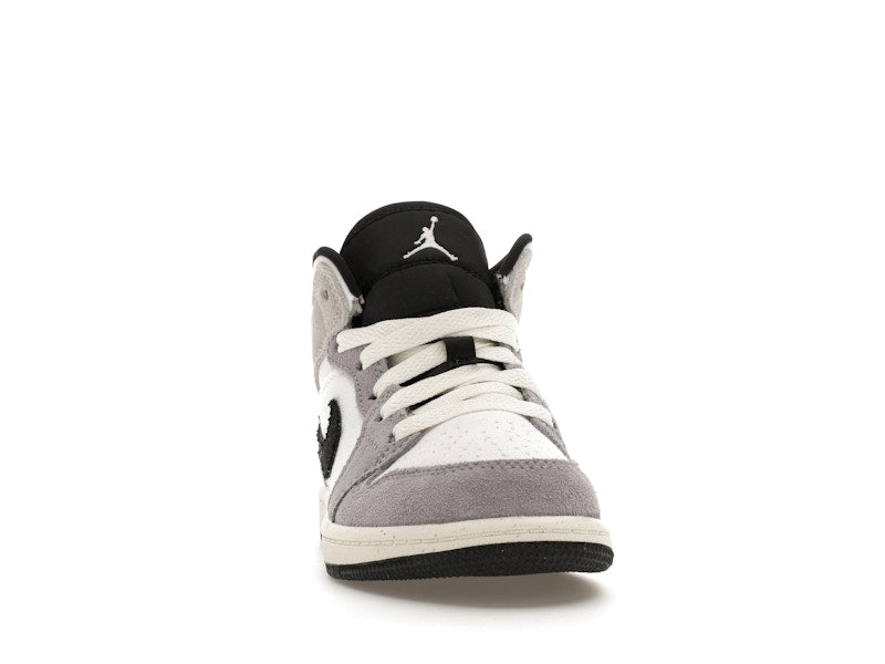 Jordan 1 Mid SE Craft White Cement Grey Black (PS)