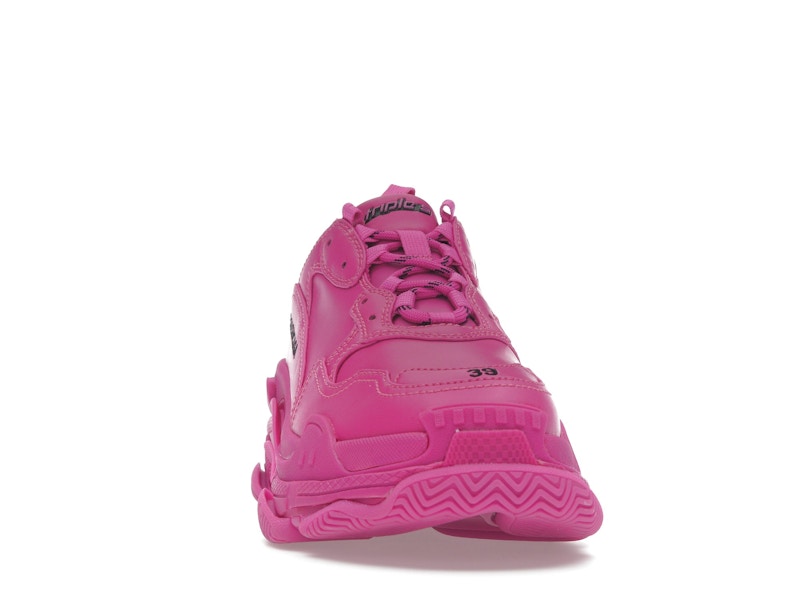 Balenciaga Triple S Faux Leather Dark Pink (Women's)