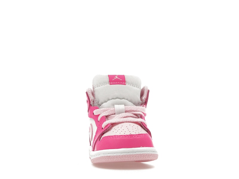 Jordan 1 Mid White Fierce Pink (TD)