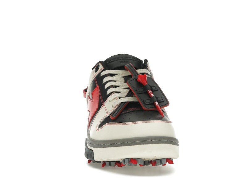 OFF-WHITE Out Of Office OOO Low Tops Golf Paris Hilinski Red Black