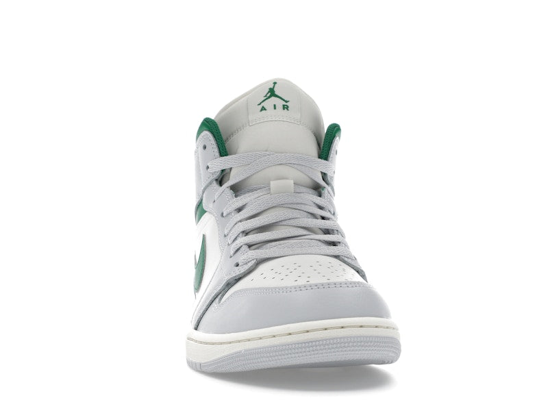 Jordan 1 Mid White Pure Platinum Pine Green