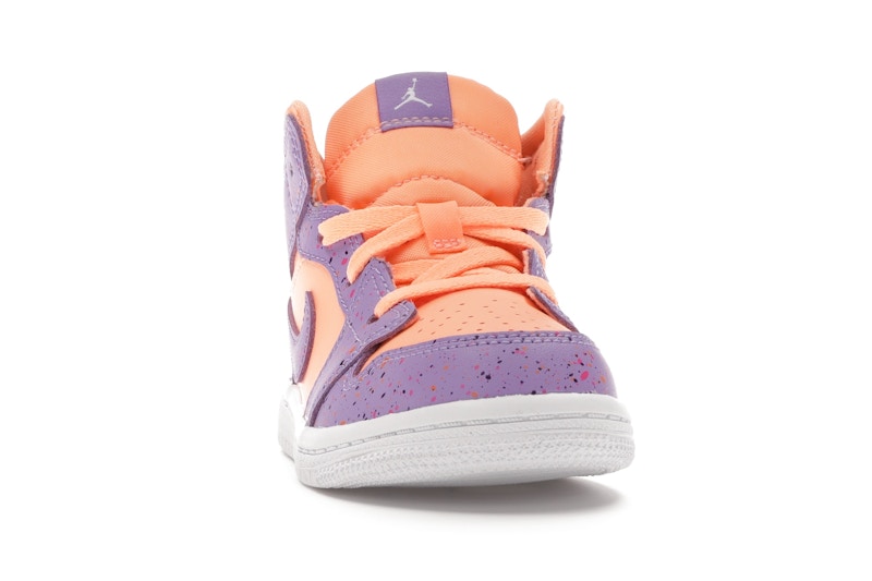 Jordan 1 Mid Paint Splatter Orange Purple (TD)