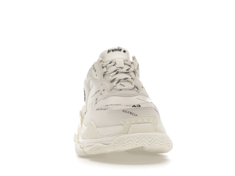 Balenciaga Triple S Allover Logo White