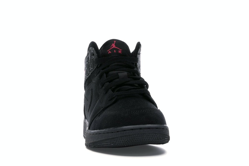 Jordan 1 Mid Black Rush Pink White Splatter (GS)