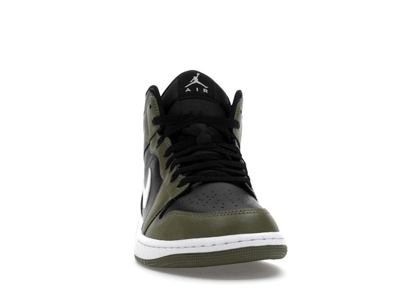 Jordan 1 Mid Black White Olive