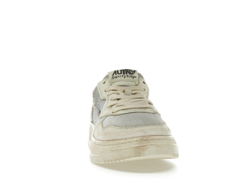 Autry Medalist Leather Low Grey White Super Vintage