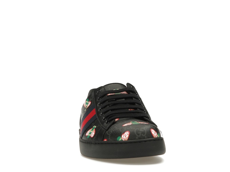 Gucci Ace Bee Print Black
