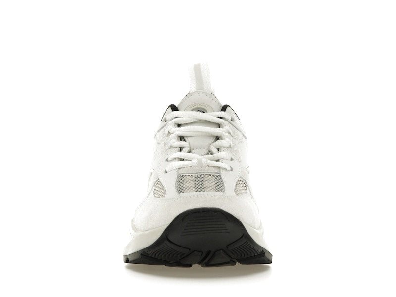 Burberry Logo Print Leather, Suede and Check Mesh Sneakers Archive Beige White (Women's)