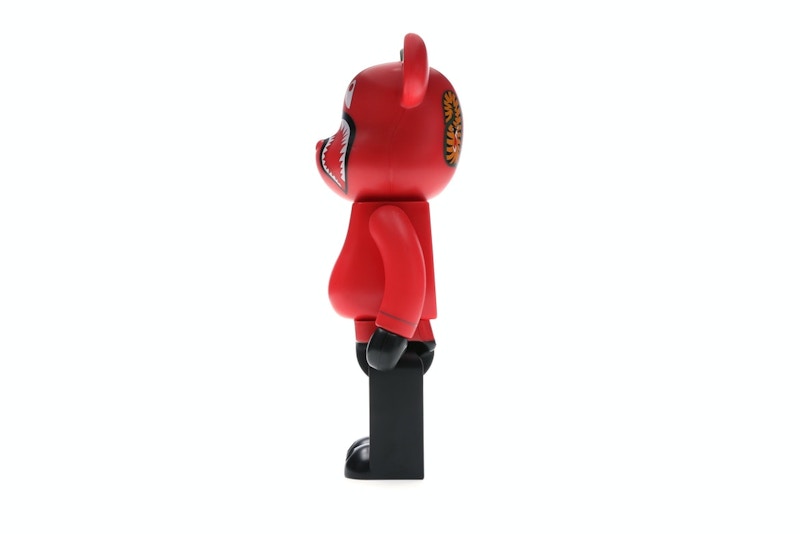 Bearbrick A Bathing Ape 1st Camo Shark 400% Red